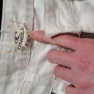 O'Neil white shorts. I only wore these twice